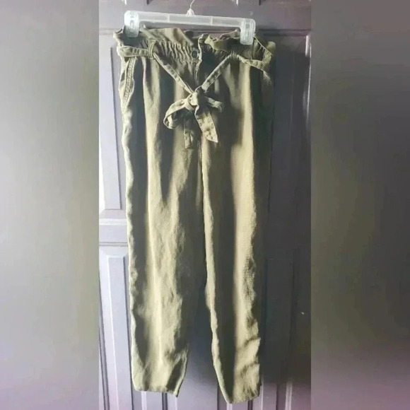 Aerie pants army green women's‎ size medium with belt - Picture 1 of 4